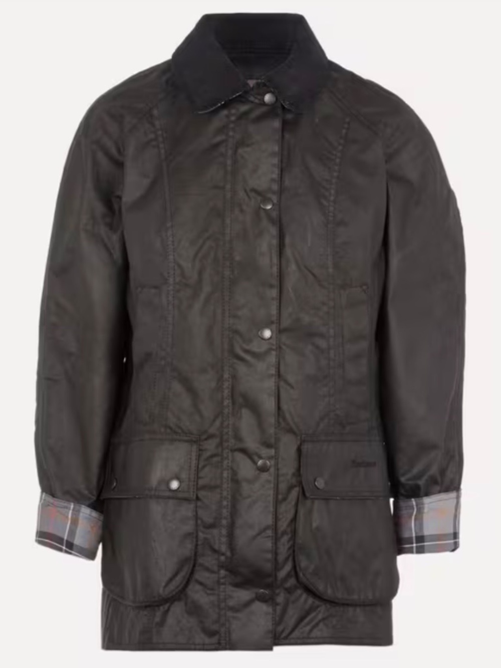 NWT Barbour Beadnell Waxed Jacket Black US Size 14 - Picture 4 of 4